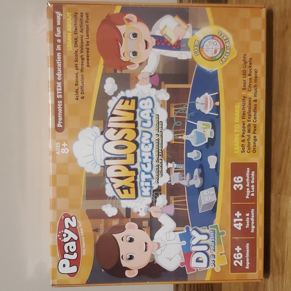 Playz Explosive Kitchen Lab Physics, Chemistry, & Biology Science Experiment Set